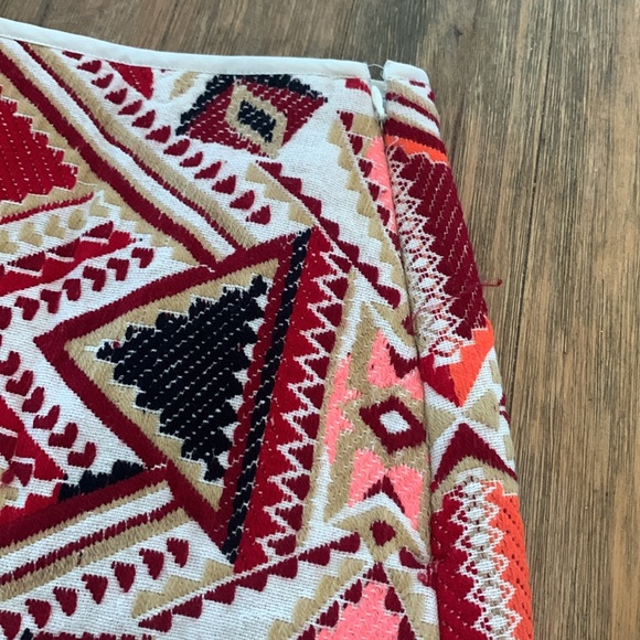 Embroidered Tribal Print Mini Skirt Topshop - Picture 4 of 7